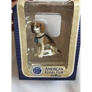 American Kennel Club AKC Beagle Dog Ornament 2004 Trevco In Box
